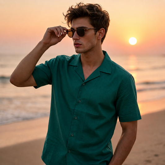 Men's Irish linen boxy fit shirts