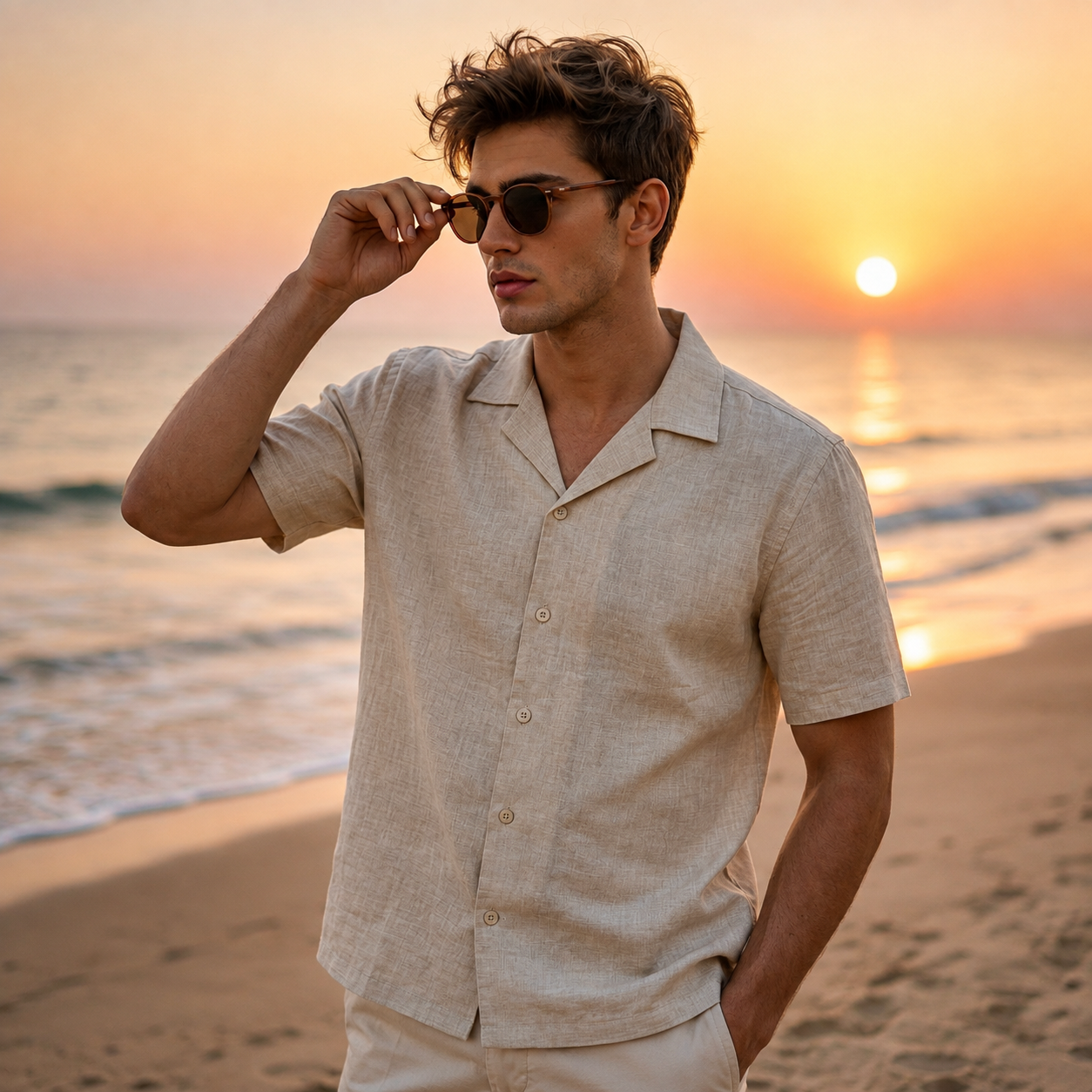 Men's Irish linen boxy fit shirts