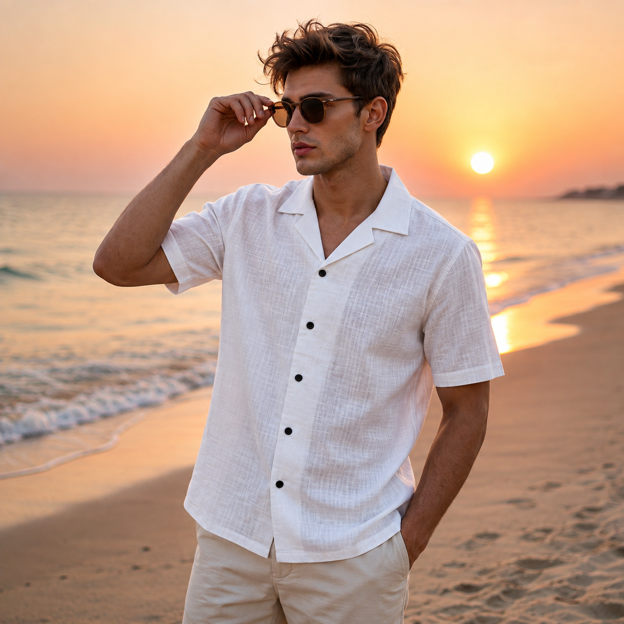 Men's Irish linen boxy fit shirts